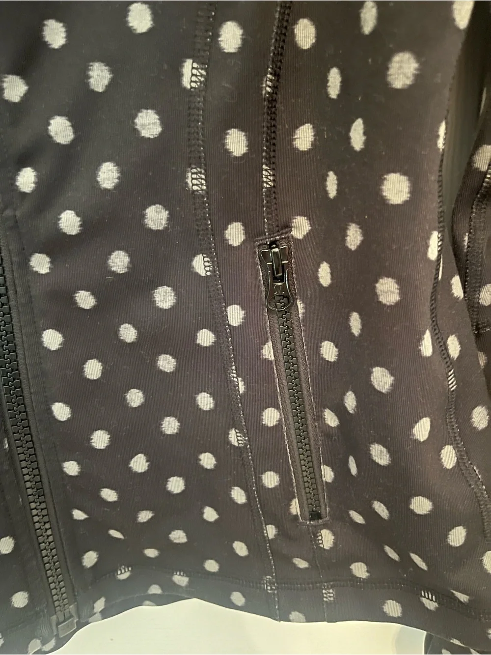 Lululemon Define Jacket Ghost Dot Black Slate | Size 8 | Thumbholes Full Zip